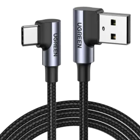 UGREEN USB C 90 Degree Cable 3A Right Angle Type C Charger Cable