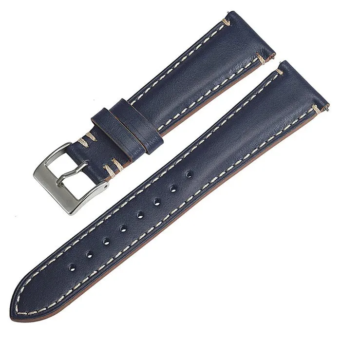 Vintage Double Stitched Calf Leather Strap 20 / 22