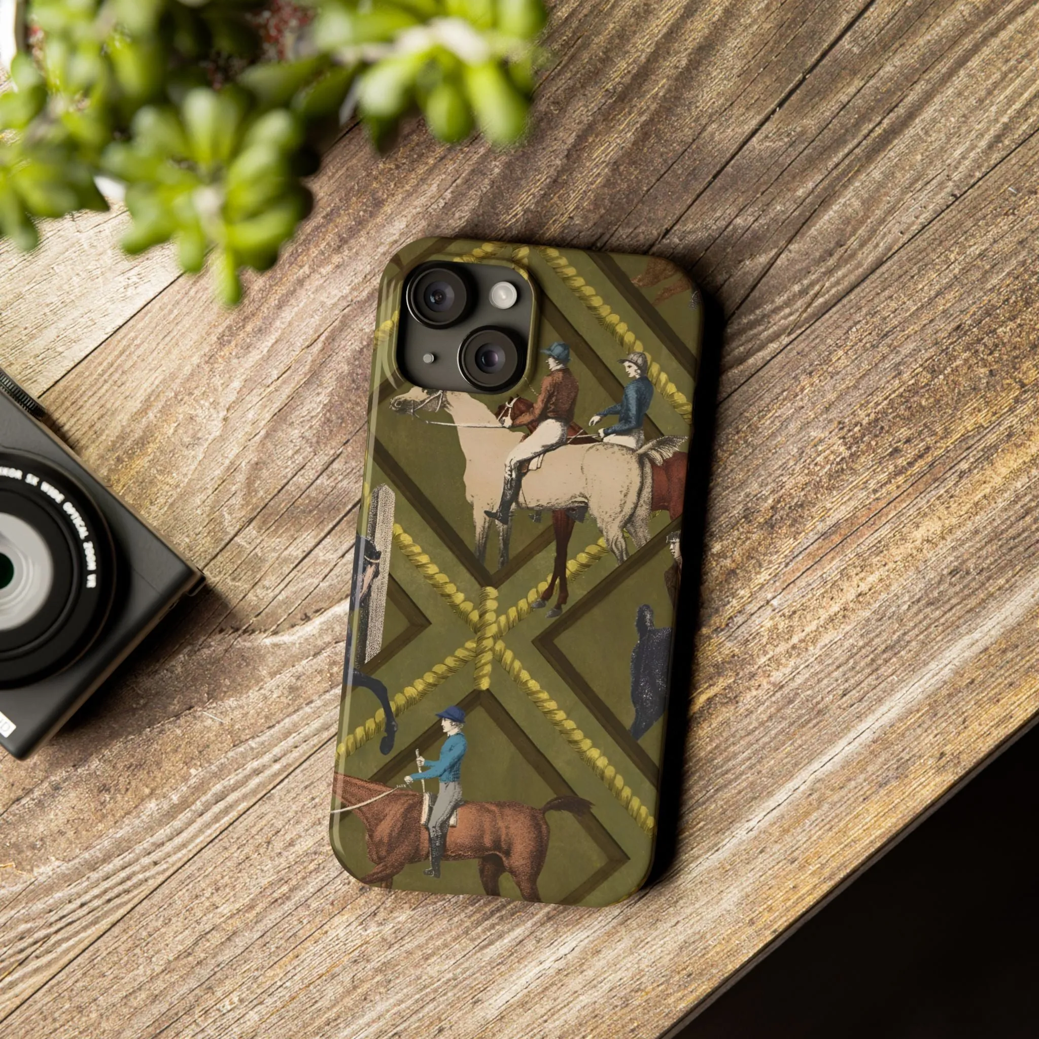 Vintage Equestrian Polo Prestige Slim iPhone Cases