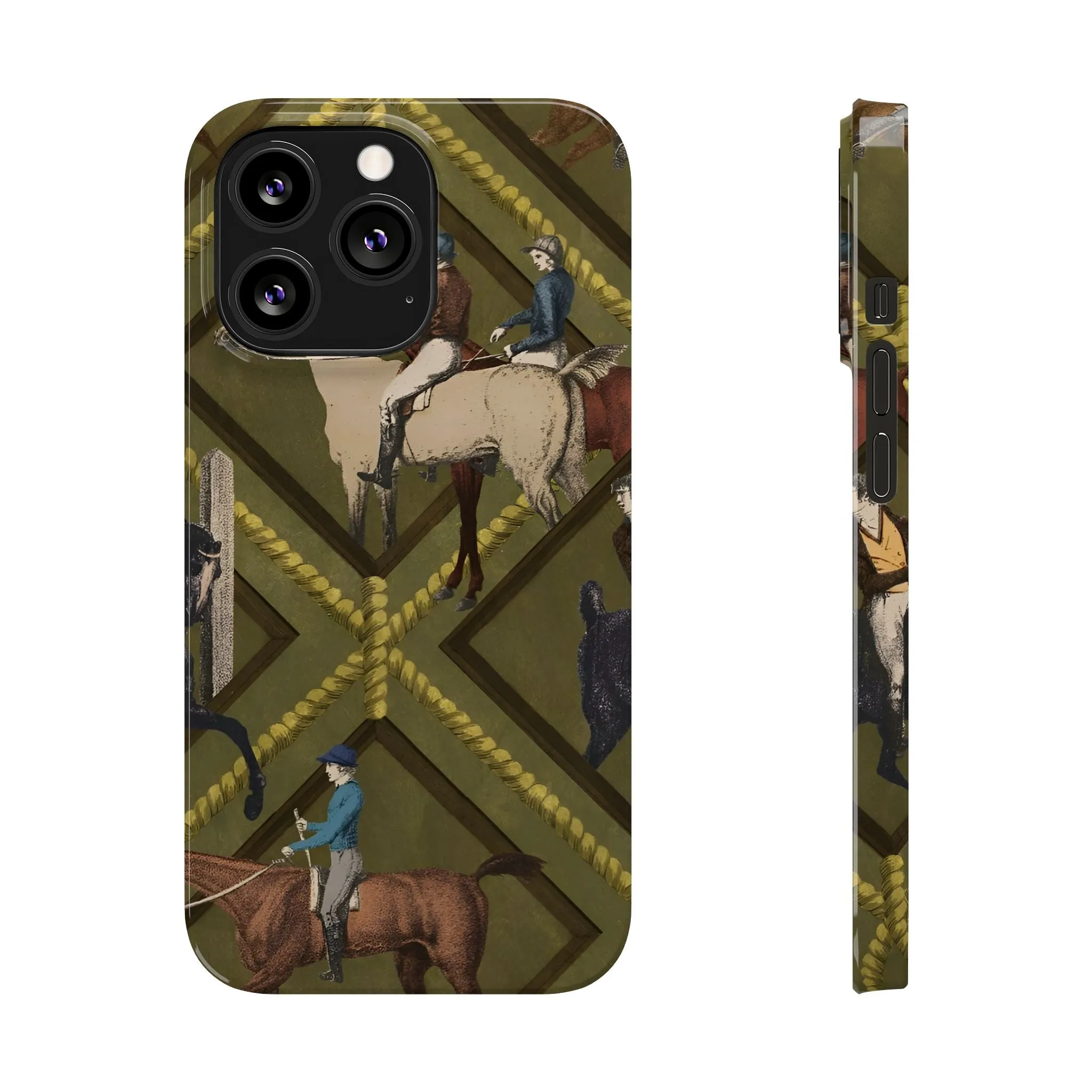 Vintage Equestrian Polo Prestige Slim iPhone Cases