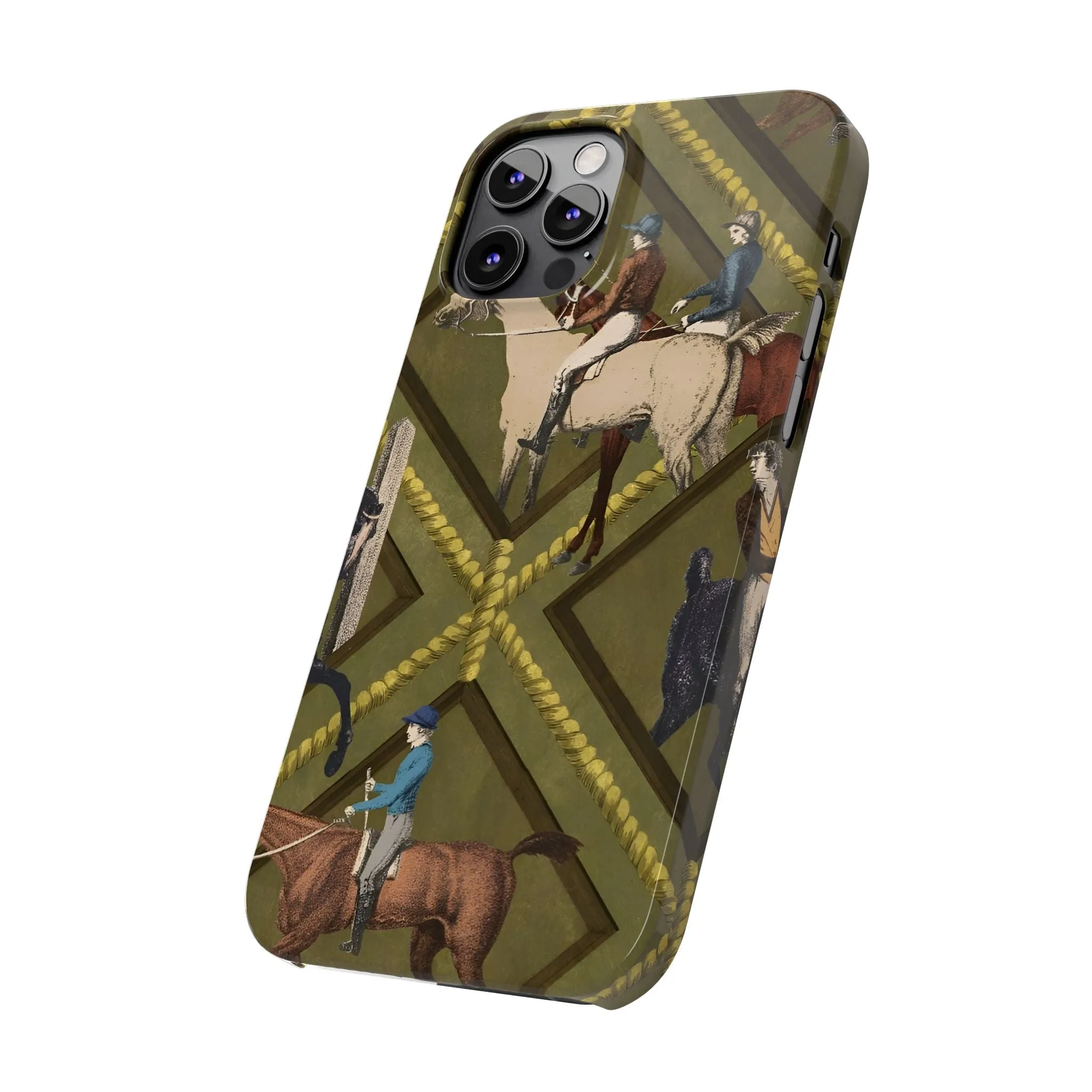 Vintage Equestrian Polo Prestige Slim iPhone Cases