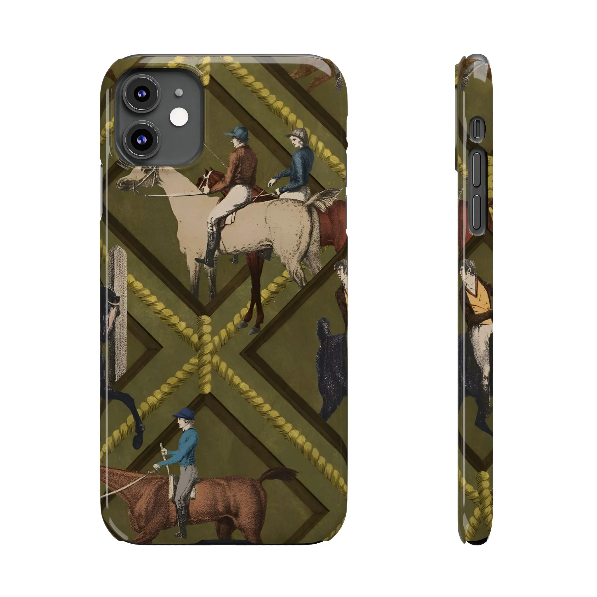 Vintage Equestrian Polo Prestige Slim iPhone Cases