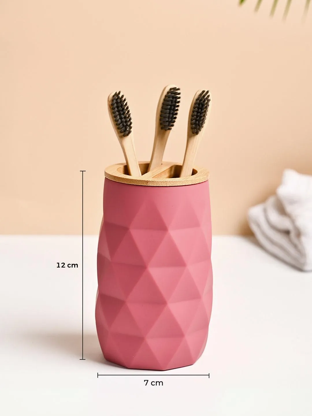 VON CASA Pink Toothbrush Holder