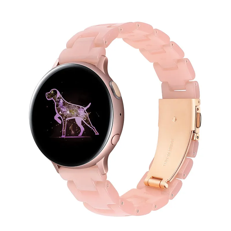 Wearlizer 20mm Resin Strap for Samsung Galaxy Watch Active 2/ Galaxy Watch 4 40mm 44mm Band Women Men