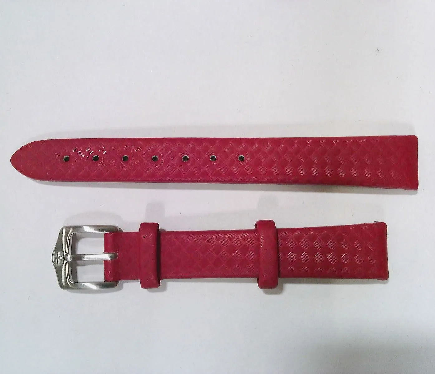 Wenger 14mm Red Leather Watch Band