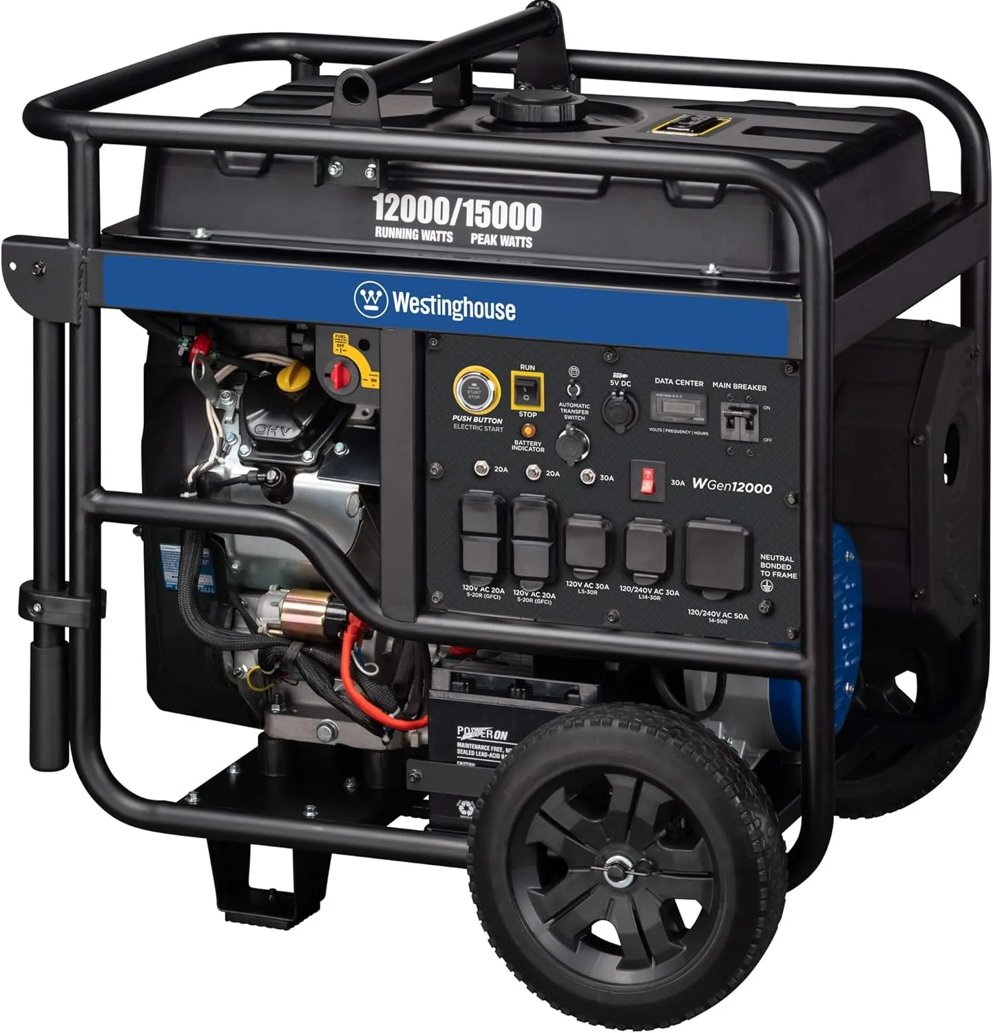 Westinghouse WGen12000 Generator 12000W/15000W 50 Amp Remote Start Gas New