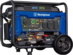 Westinghouse WGen3600DFc Generator 3600W/4650W 30 Amp Remote Start Dual Fuel New