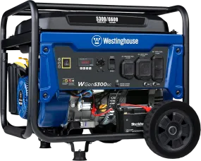 Westinghouse WGen5300sc Generator 5300W/6600W 30 Amp Electric Start Gas with CO Sensor New