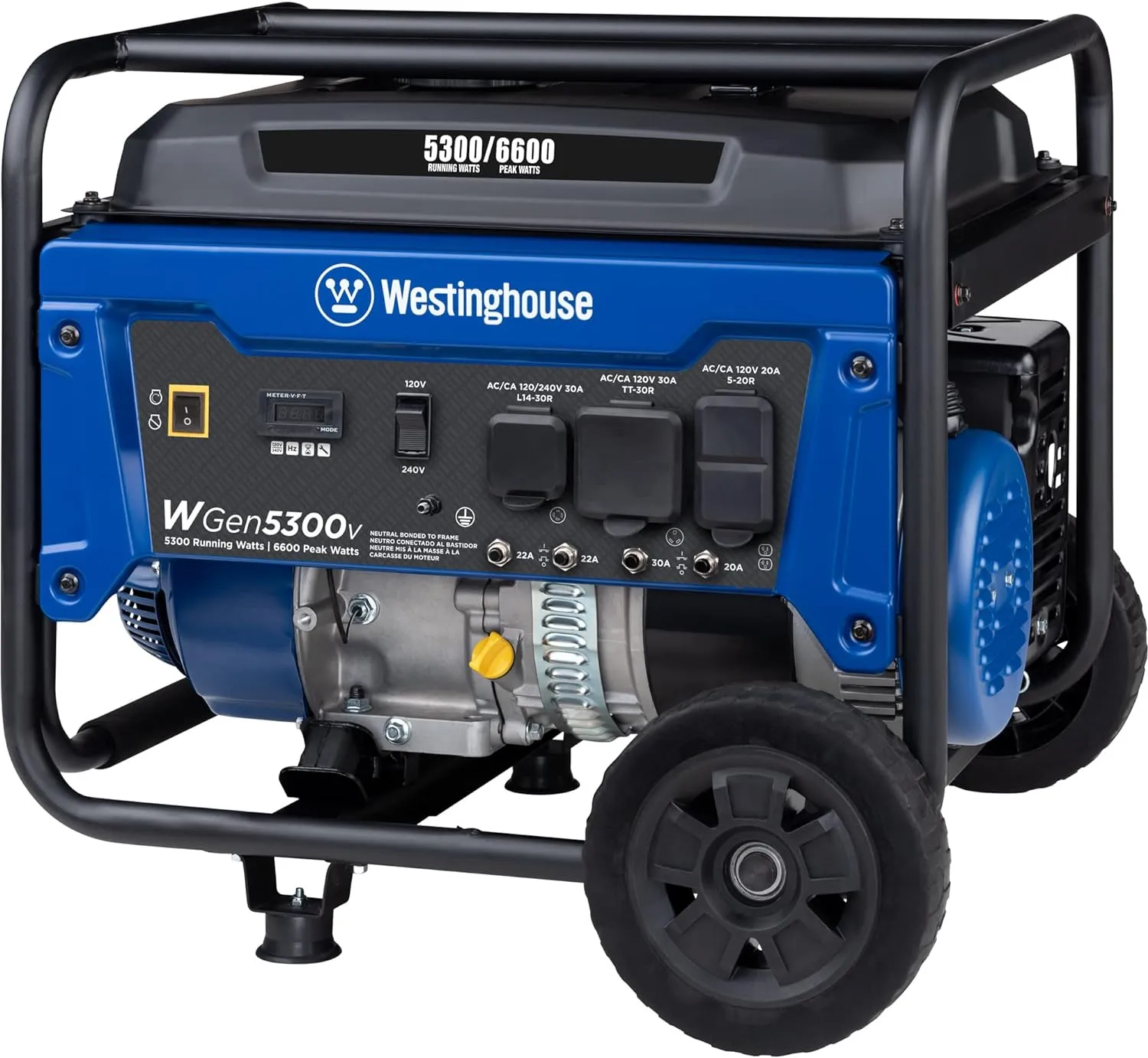 Westinghouse WGen5300v Generator 5300W/6600W 30 Amp Recoil Start Gas New