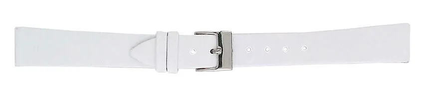 White Smooth Leather Watch Band 14mm 105725