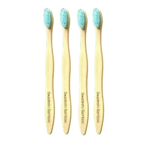 Wooden Bamboo Toothbrush | Pack of 4 | Ultra-Soft Bristles | BPA Free | Biodegradable and Compostable