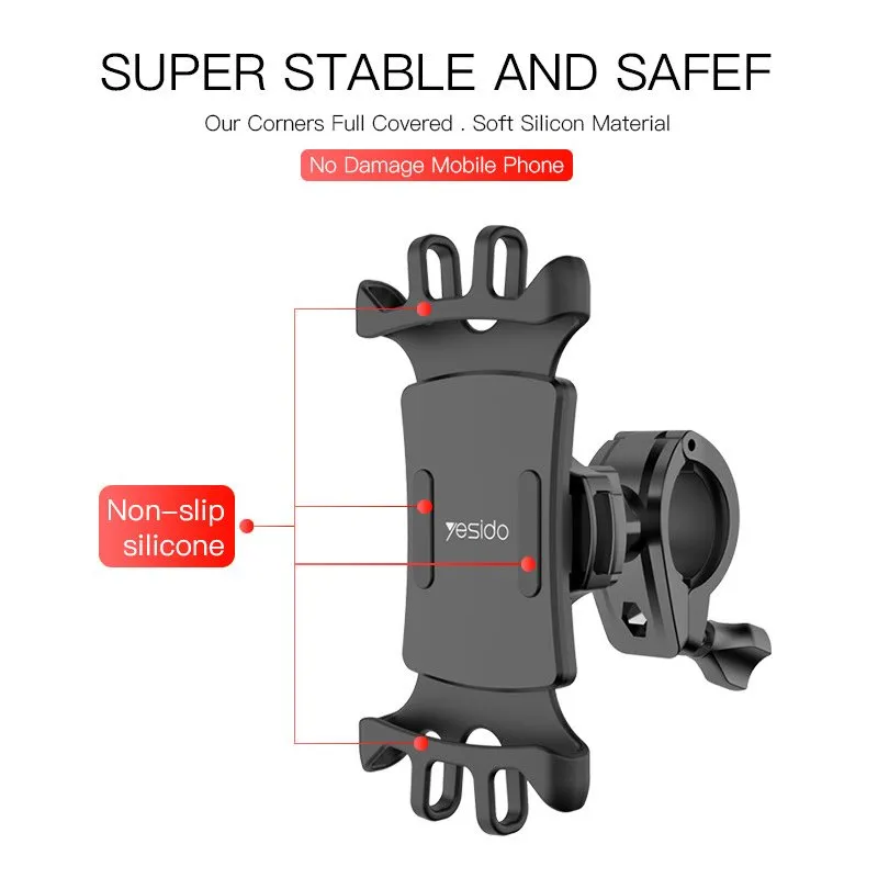 Yesido Bike Phone Holder 360° Rotatable Adjustable  - C66